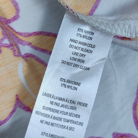 Monteau LA Women's Dress Size S Y2K Orange Floral Bohemian Boho Tiered Summer - Picture 6 of 10